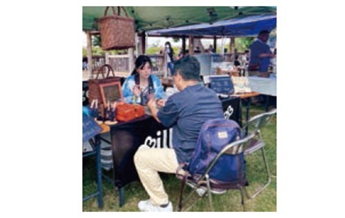 ▲姉妹都市鳥取市との交流で物販、ワークショップを出店